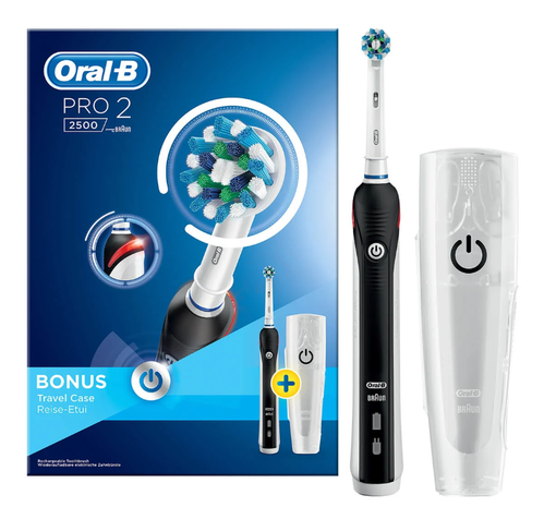 Vooruitzicht bevestigen Claire Oral-B PRO 2 2500 Black Elektrische tandenborstel Zwart, 1 Stuk